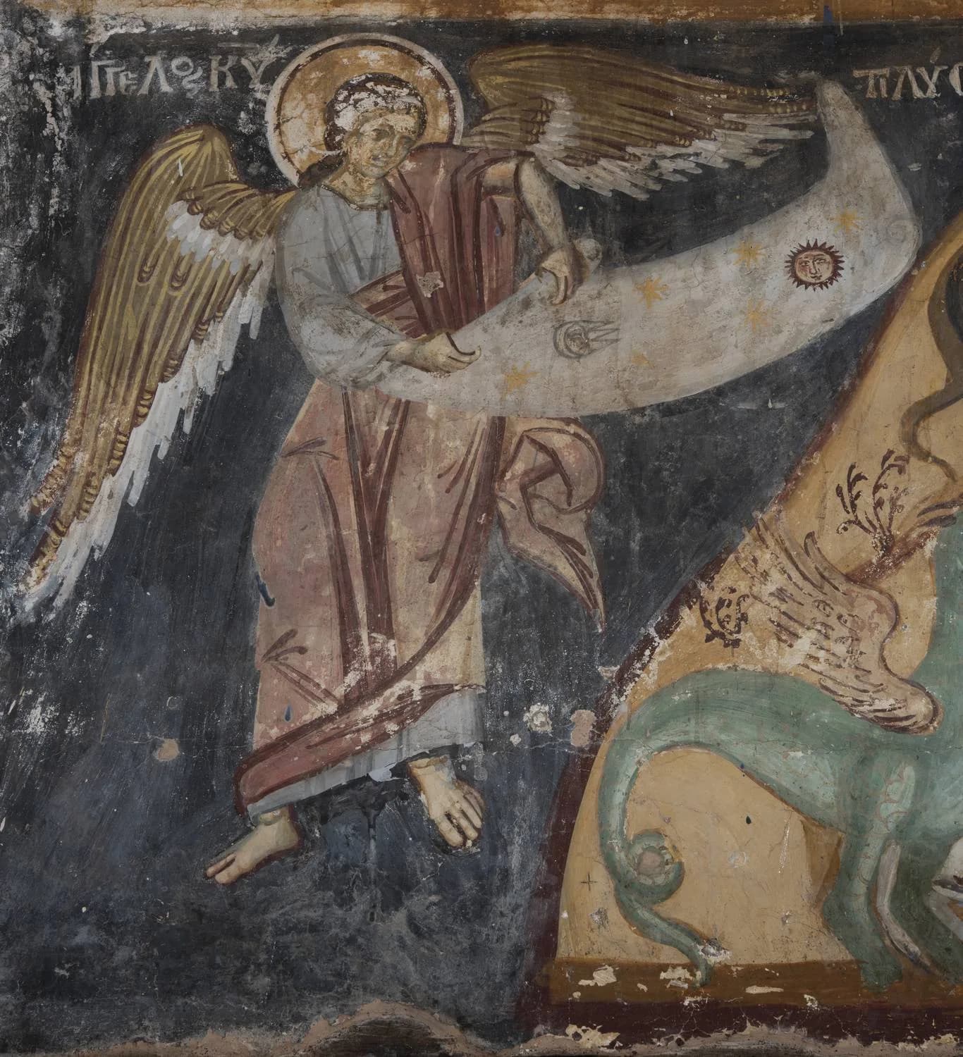 Προεπισκόπηση εικόνας για Όραμα Δανιήλ (λεπτομέρεια / ο άγγελος ξετυλίγει το ειλητάριον)