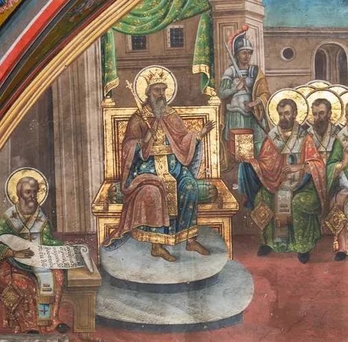 Προεπισκόπηση εικόνας για Β΄ Οικουμενική Σύνοδος (λεπτομέρεια)